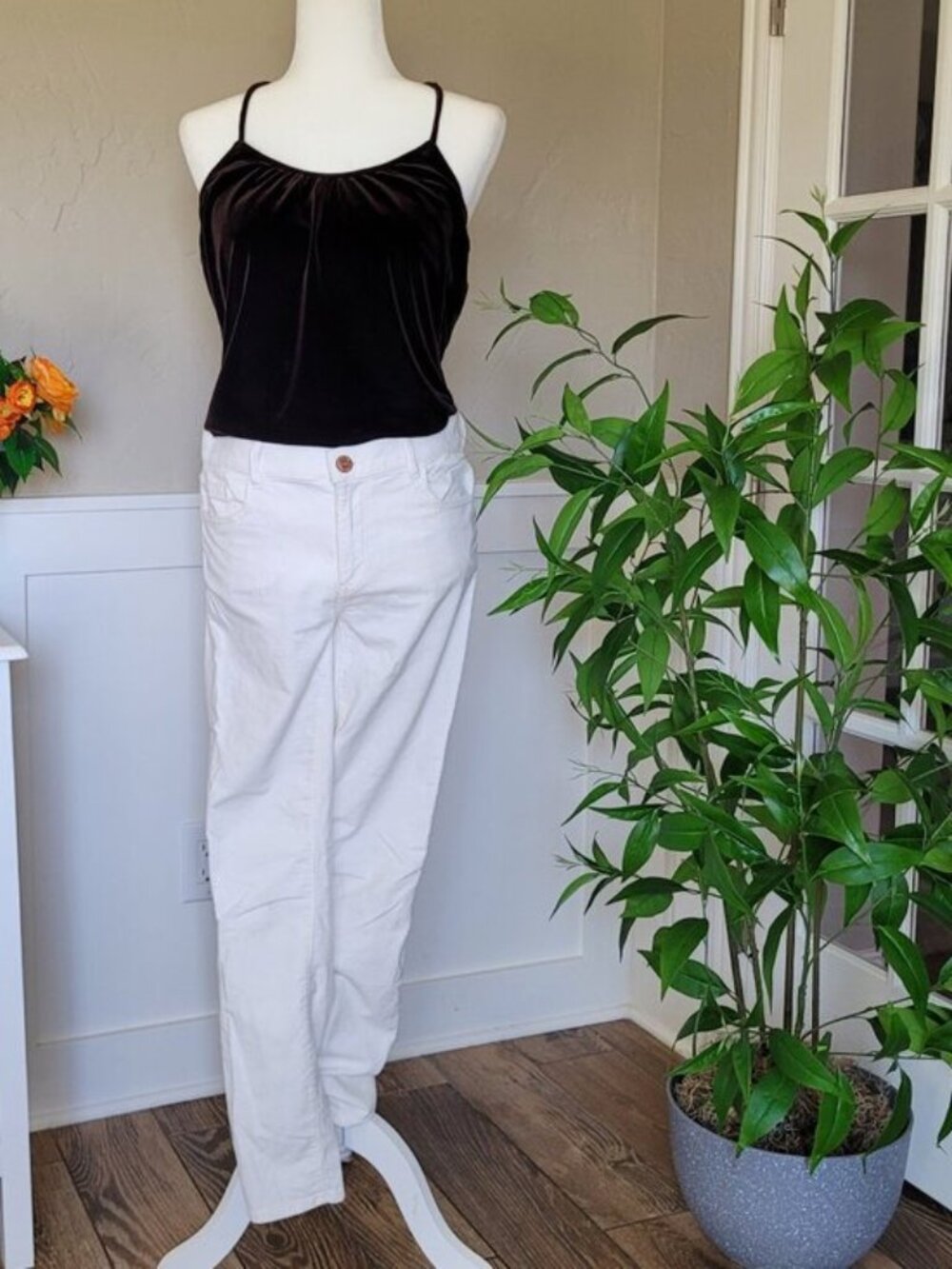 LOFT Winter White Corduroy Modern Skinny Pants - Picture 6 of 6